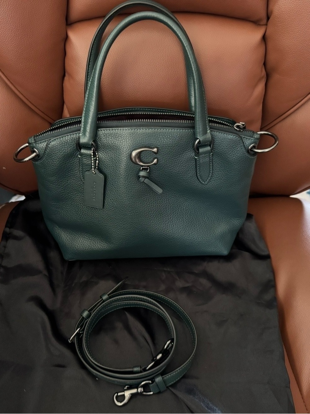 Coach Remi Satchel in Forrest Green